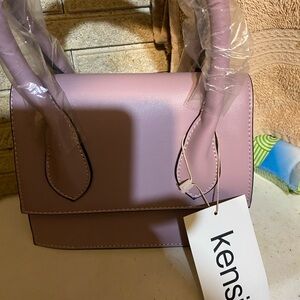 Kensie Purple Satchel with Structured Design and Smooth Leather NWT